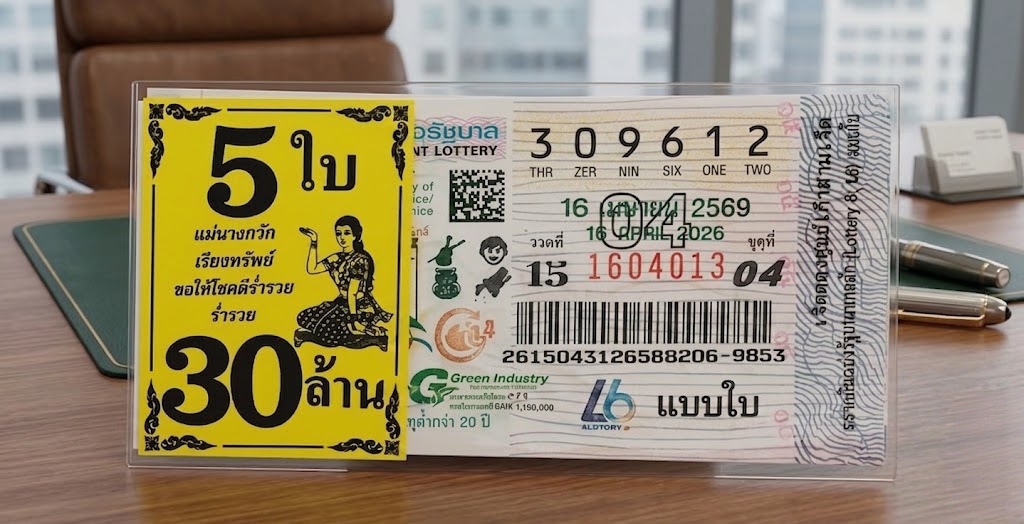 Official Thai Lottery ticket